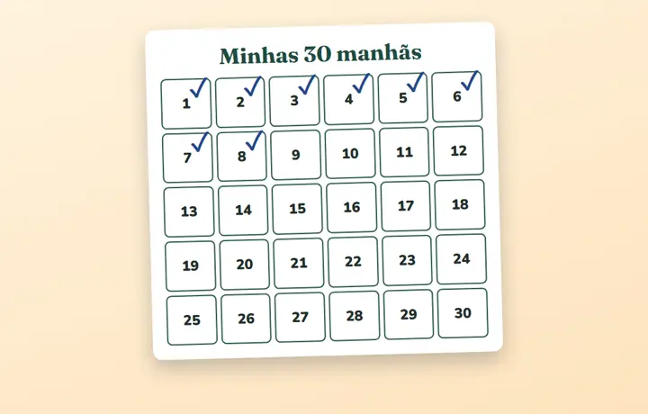 Calendário Minhas 30 manhãs